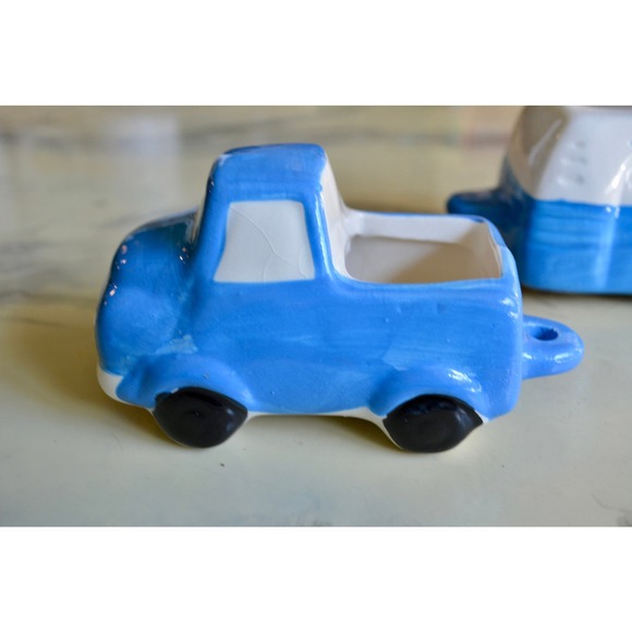 Ceramic Blue Truck & Camper Planter Set Succulents ~ Air Plants - Picture 3 of 7